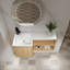 Meuble-lavabo de coin mural 36 po avec lavabo en résine et porte à fermeture en douceur-2018547391