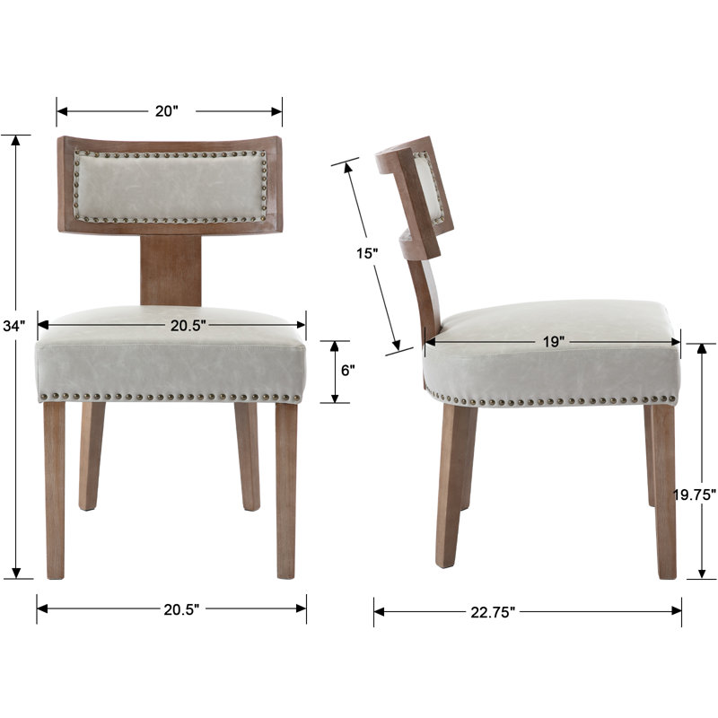 Chaises de salle à manger Faranda, gris, Bois