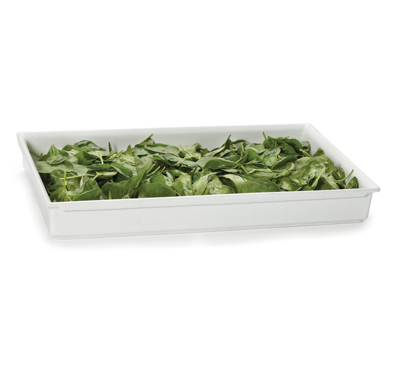 GET CIH1FD-WW Bugambilia Fit Perfect Stackable 4" Deep Food Pan, 11.5 Quart, Mod White
