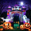 Arche d'Halloween gonflable de 3,65 m avec citrouille fantôme - Décoration de jardin géante et lumineuse. Cette arche d'Halloween géante, ornée d'un fantôme et d'une citrouille, apporte une ambiance effrayante à votre jardin, pelouse, porche et fêtes.