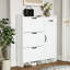 Armoire-penderie à 4 portes et 1 chaussure blanche - Combinez rangement et style avec 4 portes et 1 tiroir pour rehausser le décor de votre pièce