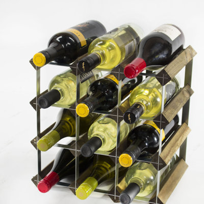 Liddle 12 Bottle Floor Wine Bottle Rack
