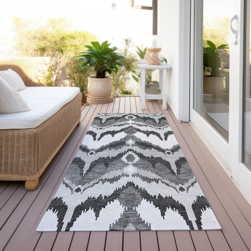 Tapis intérieur / extérieur Neysa, Tapis de couloir 2 pi 3 po x 7 pi 6 po