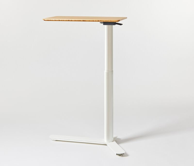 Float Mini Desk, Bamboo/Cloud White