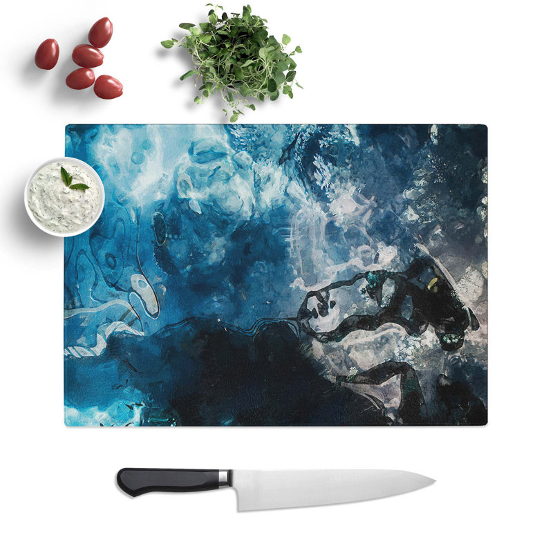 Tempered Glass Chopping Board, 28.5 cm W x 20 cm L