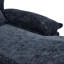 Chenille avec méridienne double, bleu, 3, tissu en polyuréthane, 500 lbs stable, 3 fauteuils debout, chargement sécurisé