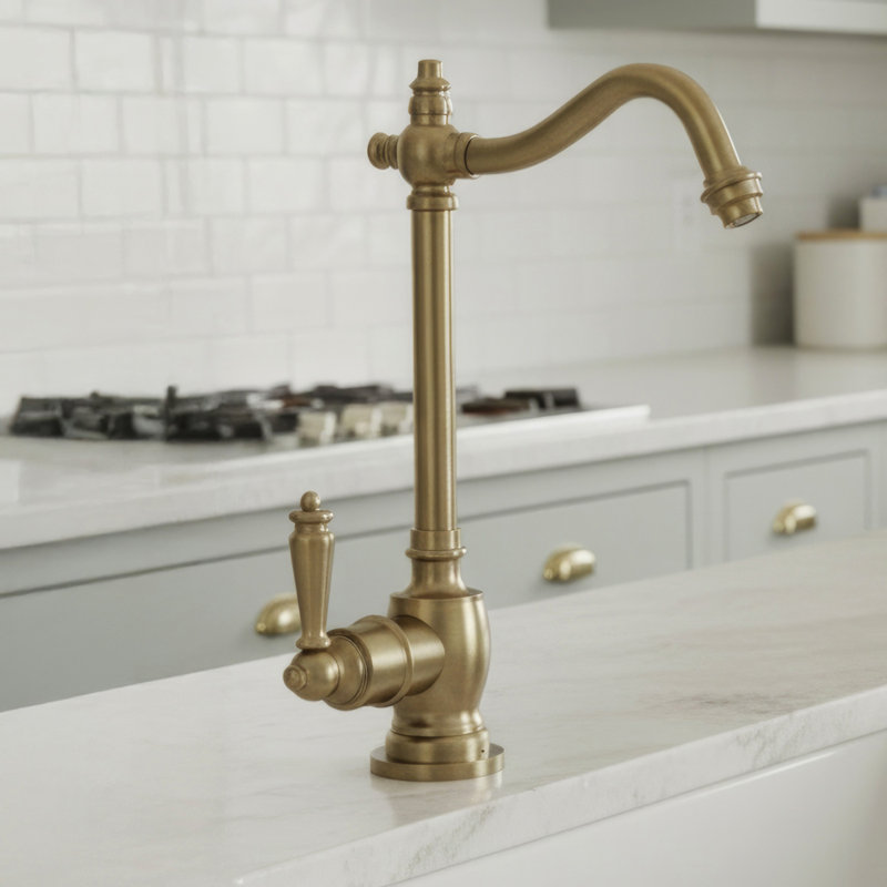 Robinet d'eau chaude instantané avec bec traditionnel Whitehaus, Laiton