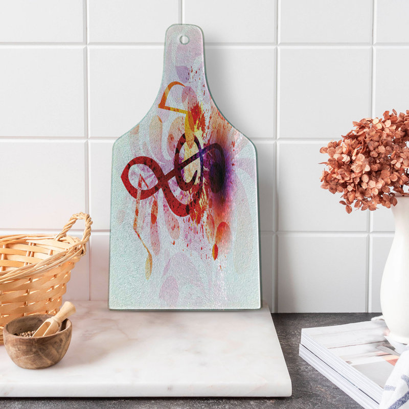 East Urban Home Glass Music Cutting Board
