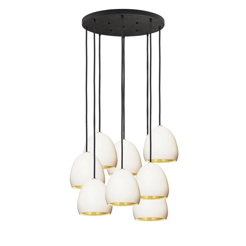 Leaf 8 - Light Chandelier, Matte Black, LED, 24" H x 18" W x 18" D
