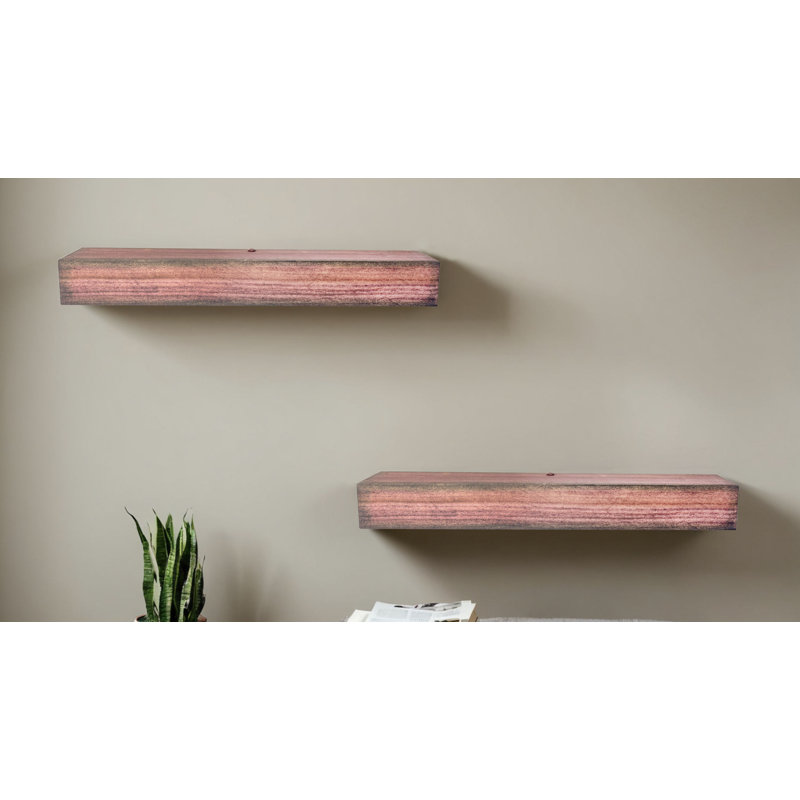 Poplar Floating Shelves, 6" H x 51" W x 4" D