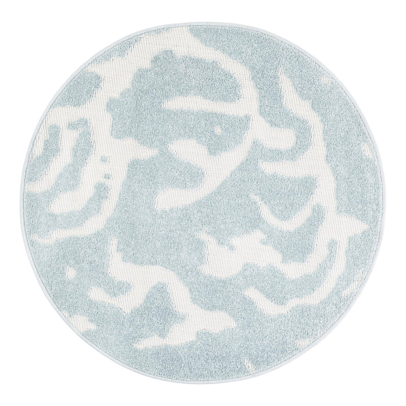 Sabrina Soto ReNew Indoor/Outdoor Rug Light Blue, Round 3'1"