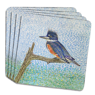 Ensemble de 4 sous-verres Kingfisseur