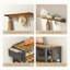 Moumen 19.7'' H×35.1'' W Entryway Organizer - Modern Wood & Iron Storage with Bench, Hooks & Shoe Cubbies-985439837