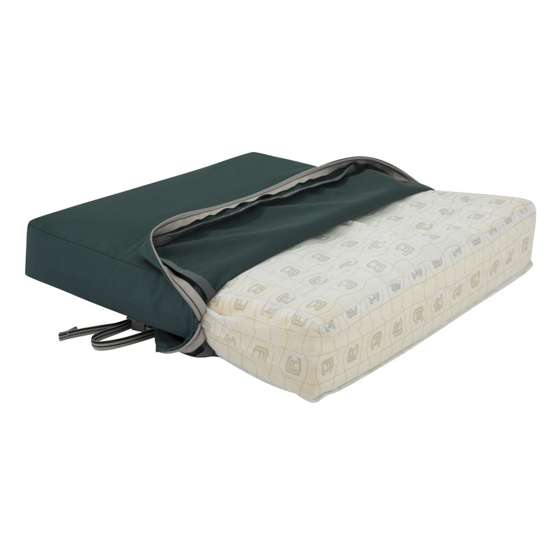 Jaylon Water-Resistant Patio Lounge Chair/Loveseat Cushion, Mallard Green, 2" H x 18" W x 18" D