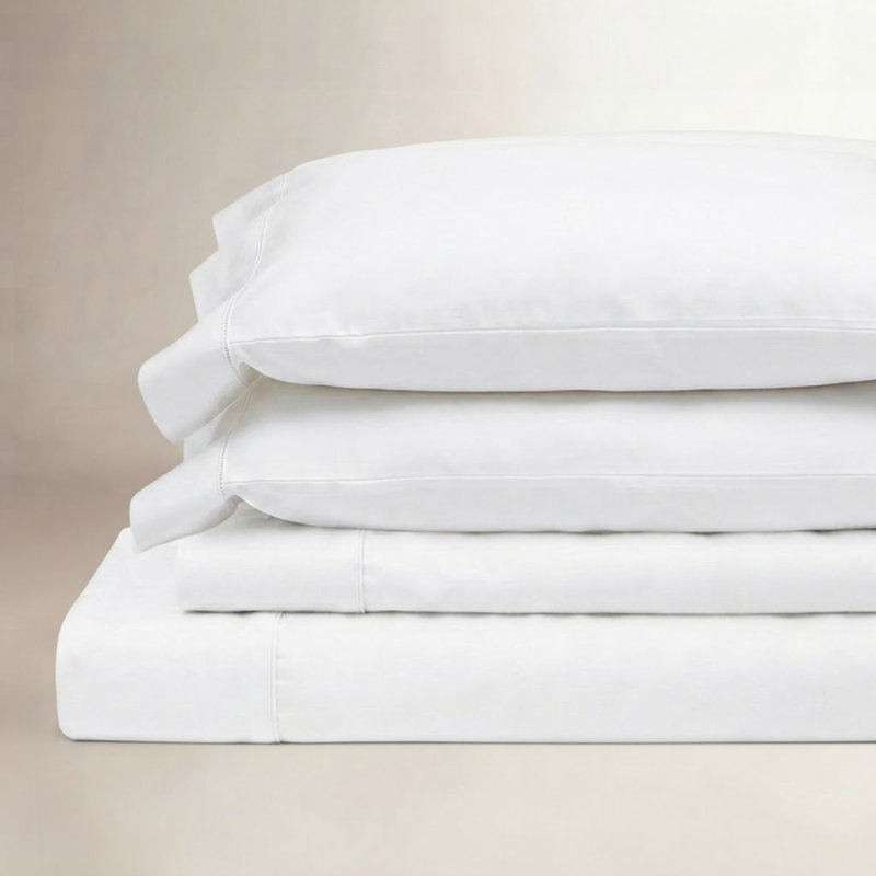 Parker Sheet Set, King Sheet Set + 2 Pillowcases, White