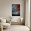 «Bare Trees in Misty Water Under Red Sky», art mural sur toile-236849043