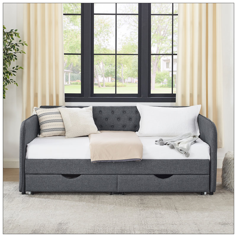 Lit pour chambre à coucher, Gris foncé
