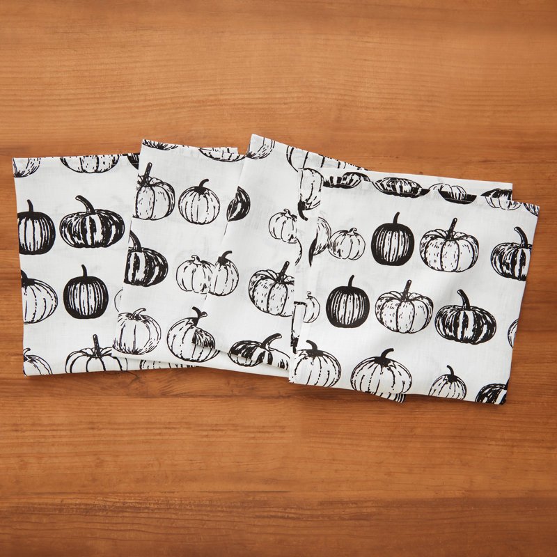 Patch - 100% Pure Linen Dinner Napkins, Black