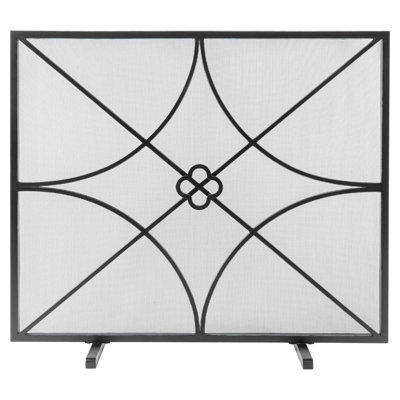 Boxwoods Bifold Iron Fireplace Screen