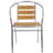 Chrisoula Modern Aluminum Slat Back Stacking Patio Chairs-1056217184