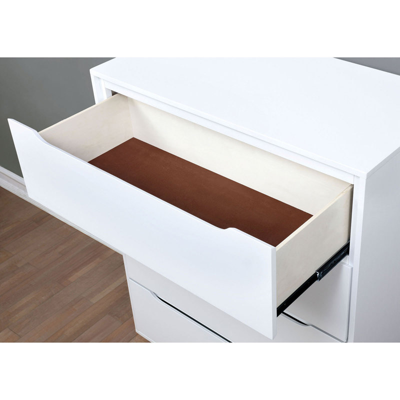 Commode 4 tiroirs Chilowee, Blanc