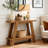 43.3-Inch Solid Wood Console Table, 2-Tier Farmhouse Entryway Table with Storage for Foyer