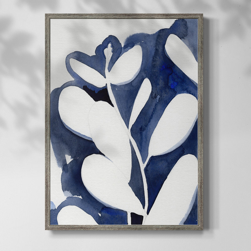 Bleu Eucalyptus II, reproduction encadrée - bois massif, 11" H x 9" W