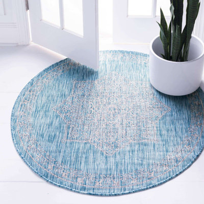 Crader Oriental Indoor / Outdoor Rug