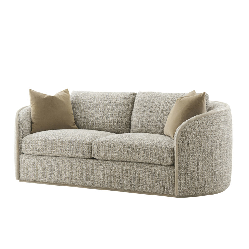 Toulon Chalk Tweed Sofa, Gray