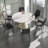 Modern Round White Pedestal Dining Table-484872850-484872849