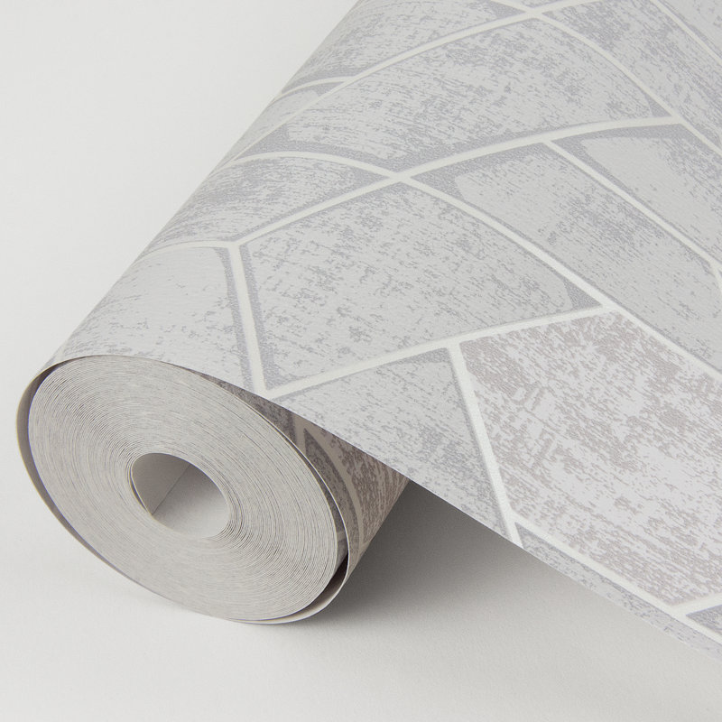 Rouleau de papier peint l 33 pi x p 20,5 po Granada, Gris clair