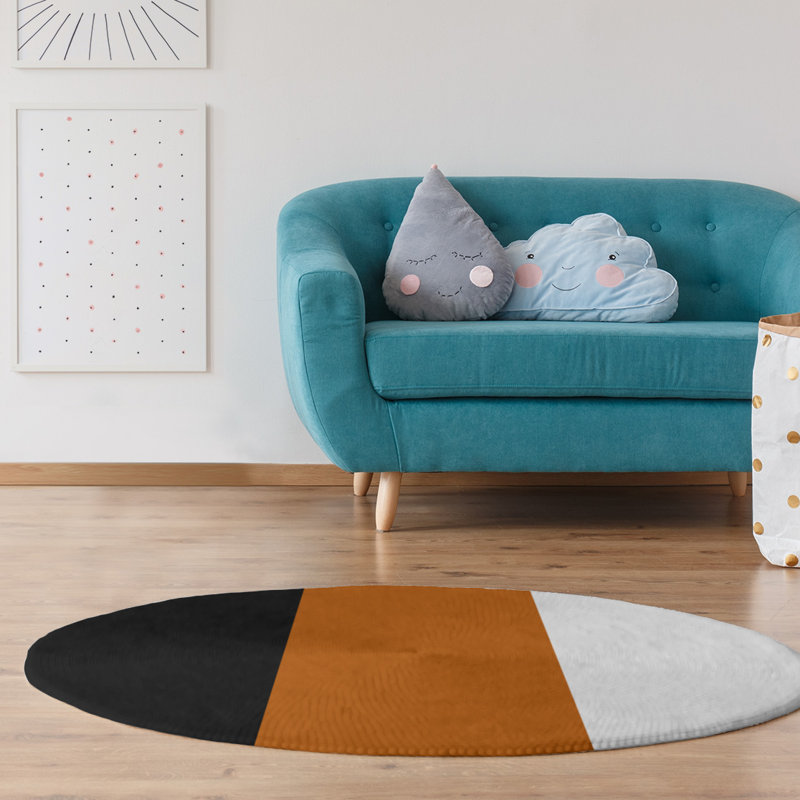Chenille Indoor Rug, Round 5'