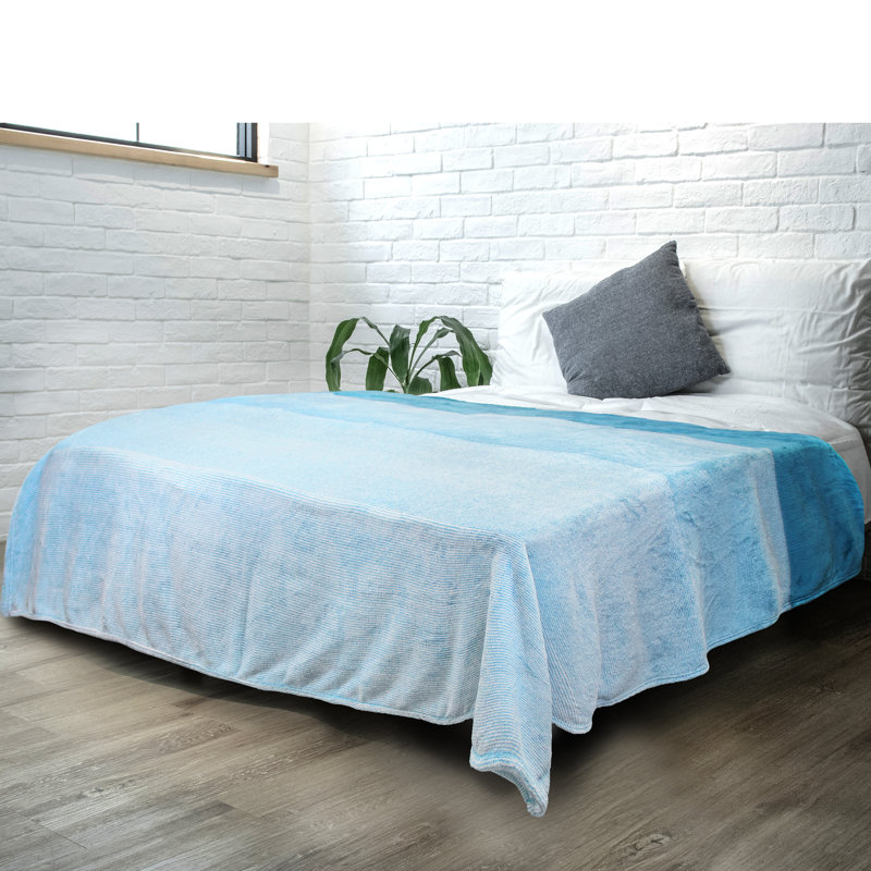  Couverture décorative super douce et douillette, Bleu, 50 po x 60 po