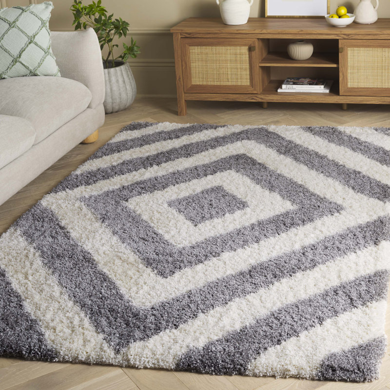 Furlow Shag Performance Geometric Rug, Rectangle 5'1" x 7'6"