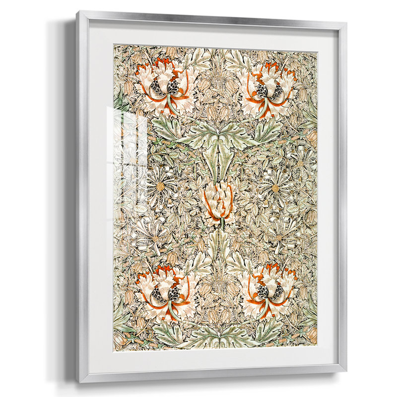 Motif floral rétro CCGLXV III - impression encadrée