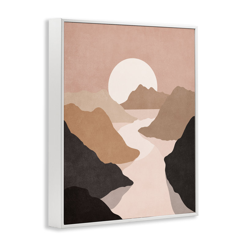 «Rust Boho Stream», estampe numérique encadrée par Nataly White, H 14 po x l 11 po, Giclée encadrée noir minuit