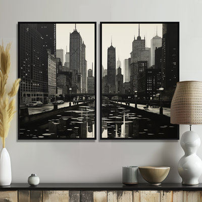 Skyscrapers Urban Elegance III - Architecture, gratte-ciel, art mural