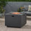 33 Inch Outdoor Iron Square Propane Fire Pit With Concealed Tank Space