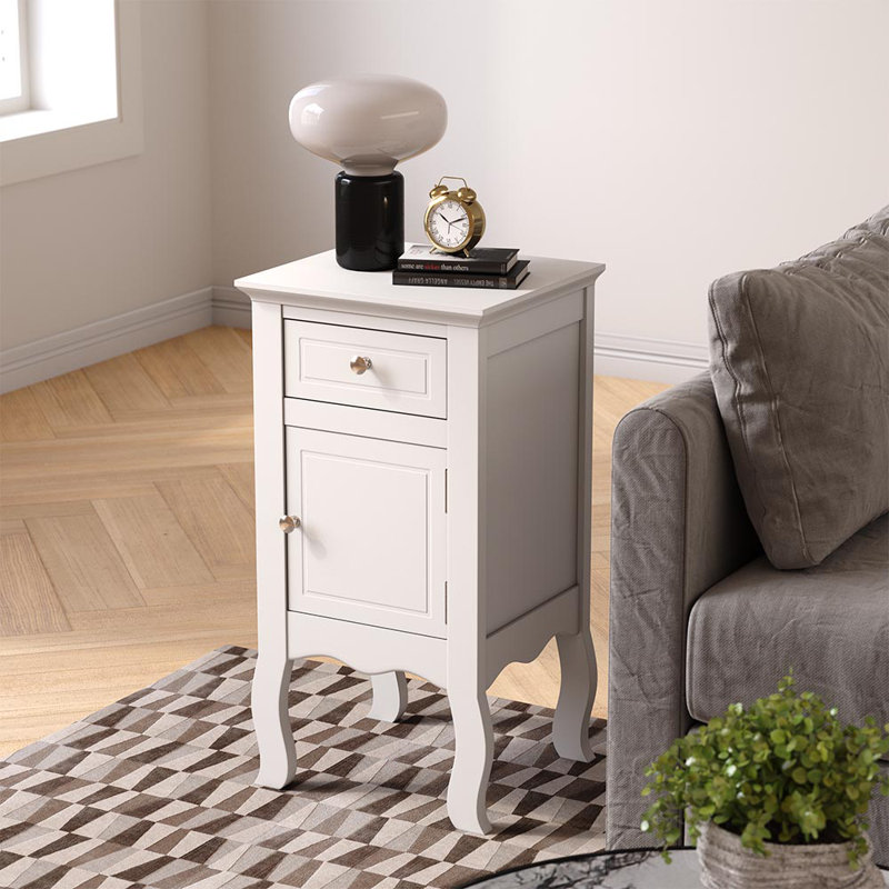 Bargersville 1 Drawer 33Cm W Bedside Table, White