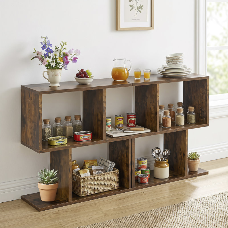 Geometric Bookcase, Brown