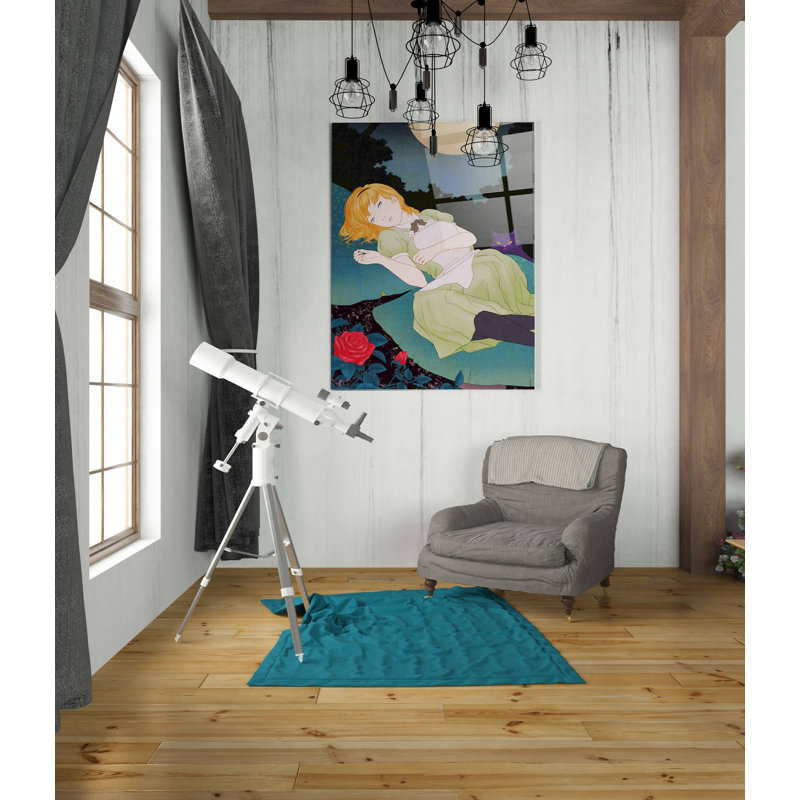 «Moonlight» par Sai Tamiya, art mural en verre acrylique, H 36 po x l 24 po