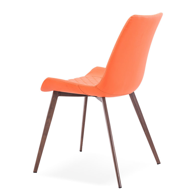 Albieri 18.5'' H Upholstered Side Chair, Orange/Brown