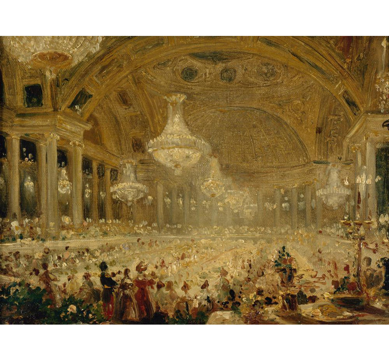 «The Lady's Banquet in the Tuileries Performance Hall» par Eugène-emmanuel viollet-le-duc - art mural sur toile tendue