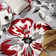 Rooshi Floral Gray/Red Area Rug