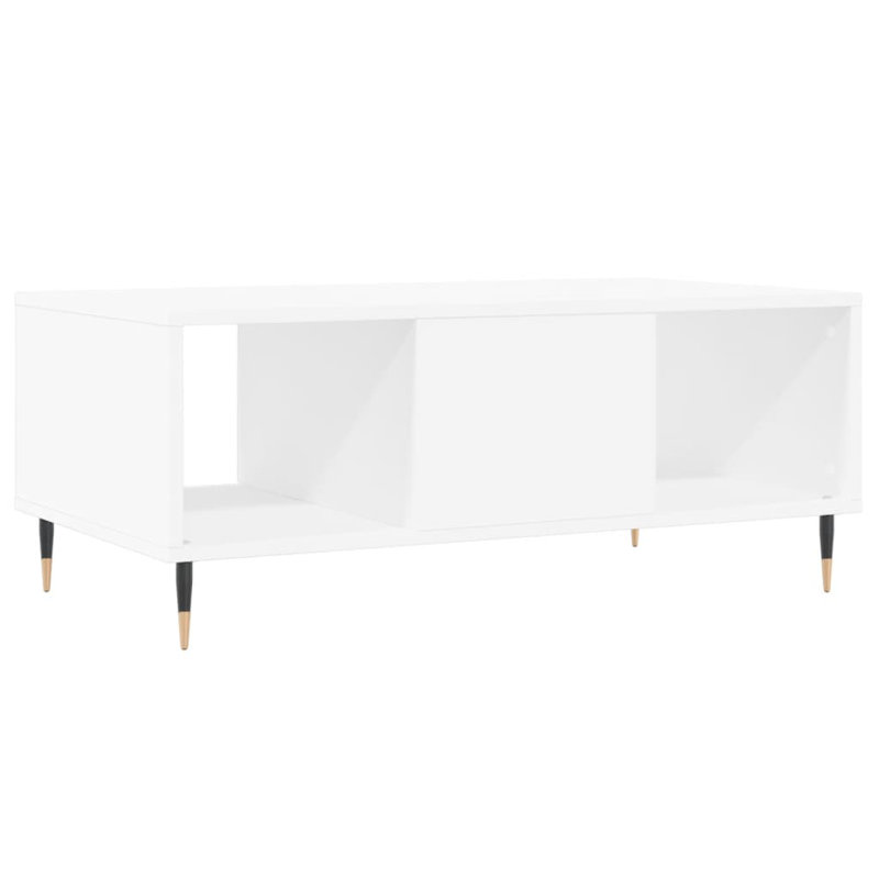 Ceda Four Leg Coffee Table with Storage, White