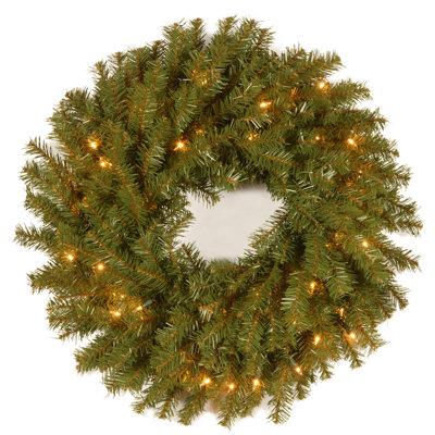 The Holiday Aisle® Norwood Fir Wreath with Lights