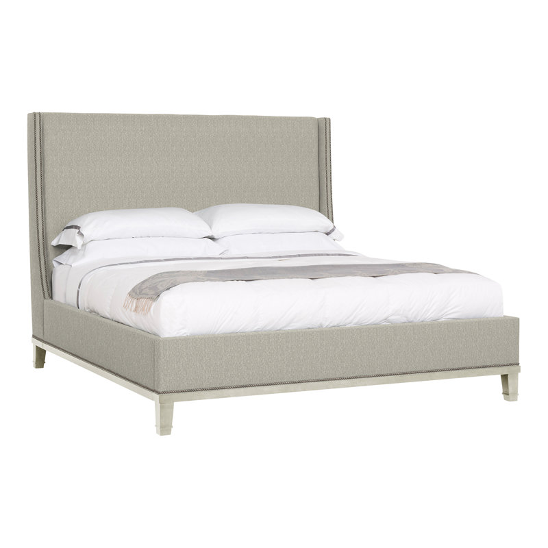 Michael Weiss Solid Wood Wingback Bed, Ian Smoke, Wrenn