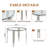 Round Glass Dining Table Set For 4, Modern Irregular Stainless Steel Table With Velvet Cushioned Chairs-738620588-738620585