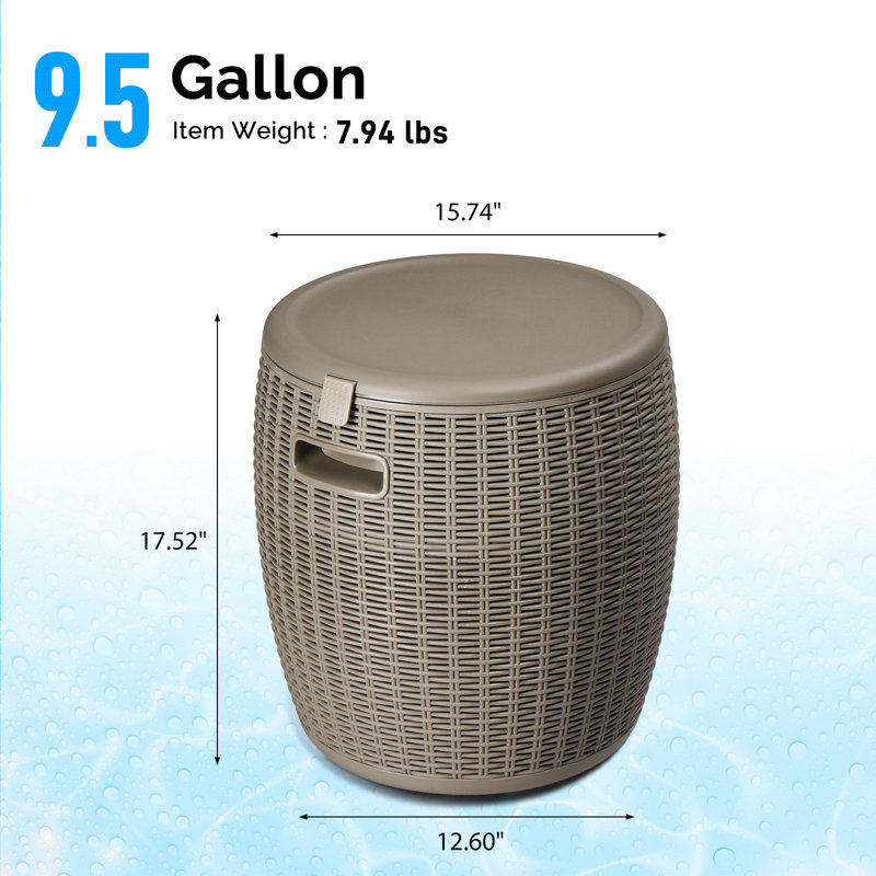 Coffre à glace Winado 165 Quarts en brun
