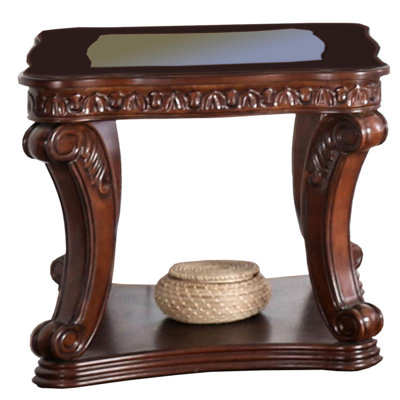 Eyad Solid Wood Top End Table